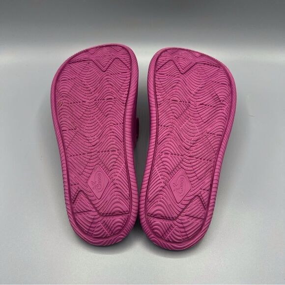 Chaco Chillos Slide Outskirt Fuchsia Pink Sandals - Picture 5 of 7